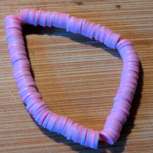 Purple & Pink Clay Bead Bracelet